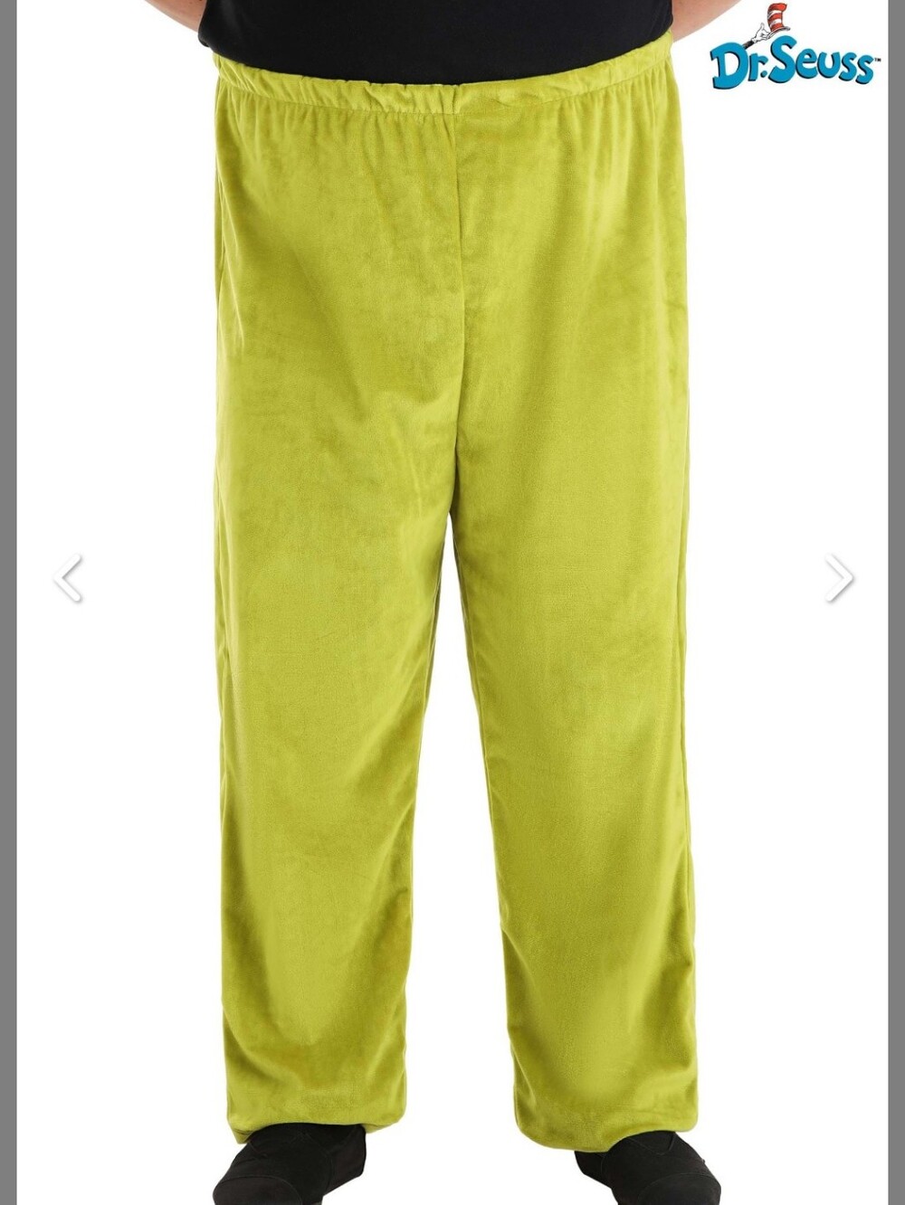 NWT Plus Size Dr. Seuss the Grinch Velboa Pants Halloween Costume Sz XXL